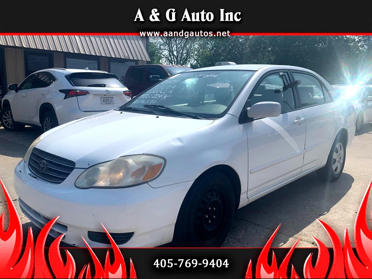 2004 Toyota Corolla for sale in Oklahoma City OK 73141 by A & G Auto Inc